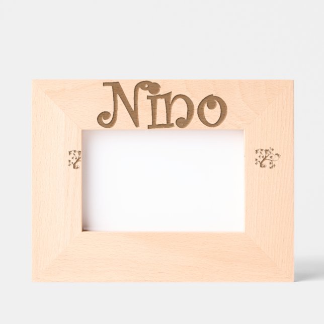 "Nino" Standing Photo Frame – Newborn Gift (Front)