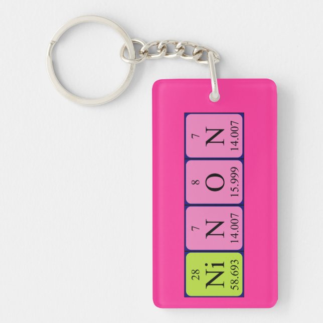 Ninon periodic table name keyring (Front)