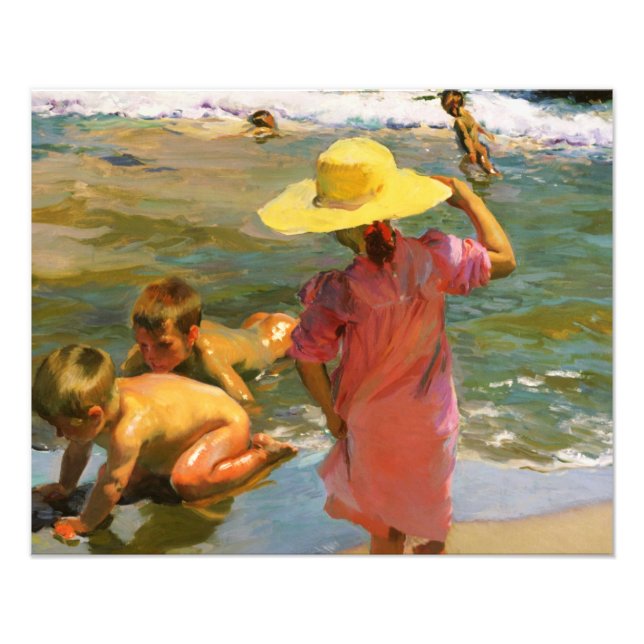 Ninos A La Orilla Del Mar by Joaquin Sorolla Photo Print (Front)