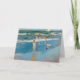 Niños en el Mar   Joaquín Sorolla Card