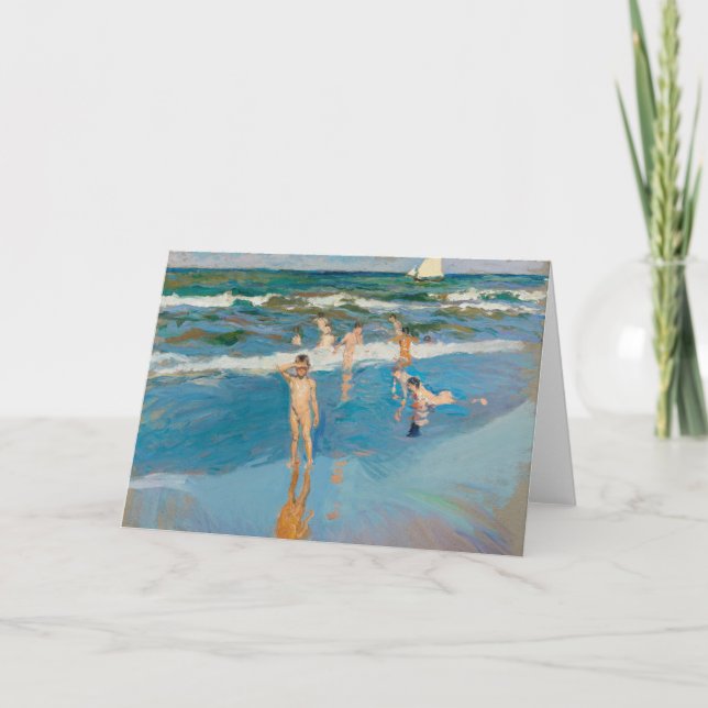 Niños en el Mar | Joaquín Sorolla Card (Front)