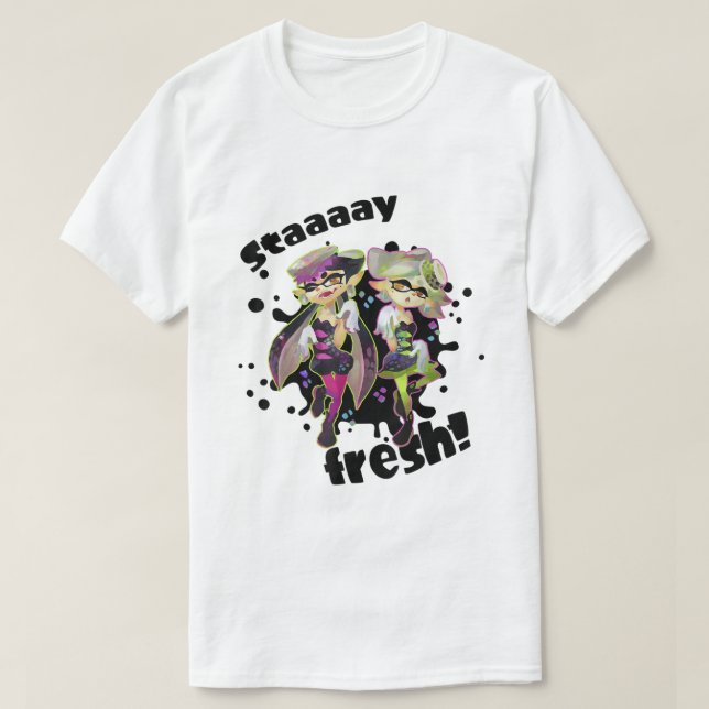 Nintendo Splatoon Squid Sisters Stay Fresh Graphic T-Shirt (Design Front)
