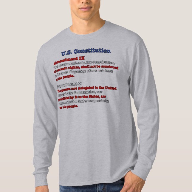 Ninth and Tenth Amendments T-Shirt (Front)