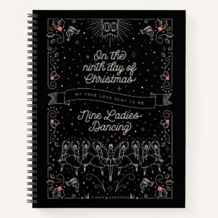 Ninth Day of Christmas Sketchbook Blank Notebook