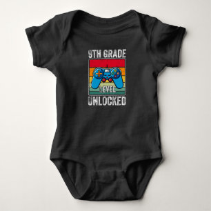 Ninth Grade Level Unlocked Video Game Student Gift Baby Bodysuit