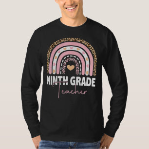 Ninth Grade Teacher   Team 9th Grade Squad Rainbow T-Shirt