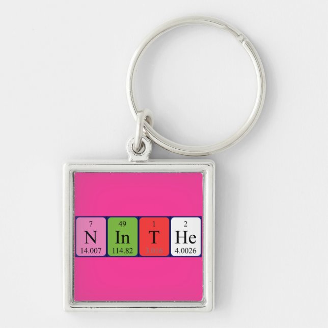 Ninthe periodic table name keyring (Front)