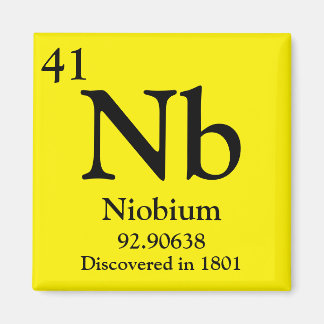 Niobium Periodic Table Magnet