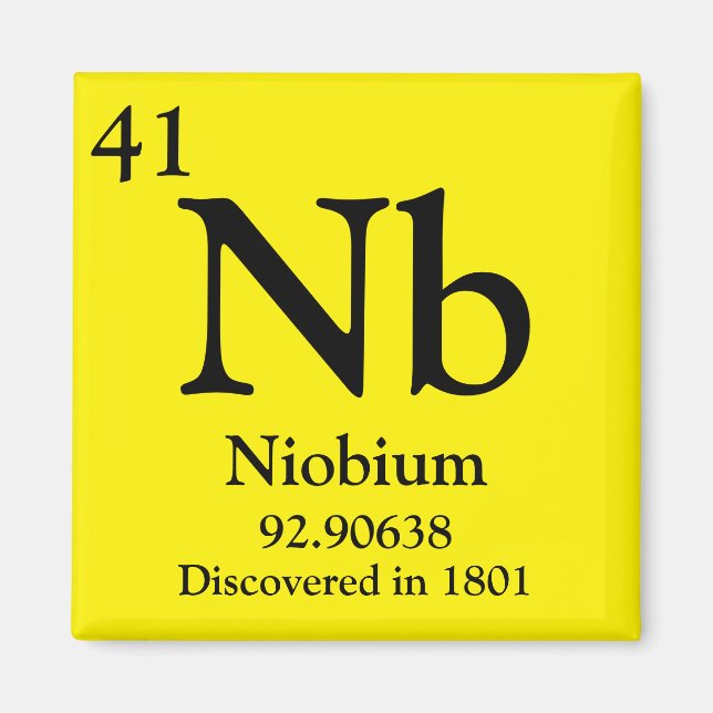 Niobium Periodic Table Magnet (Front)