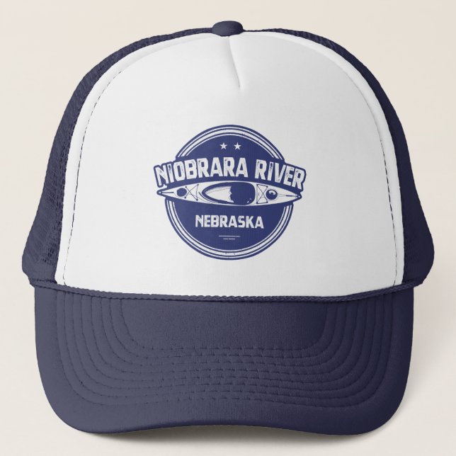 Niobrara River Nebraska Kayaking Trucker Hat (Front)