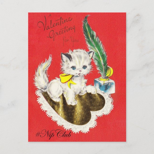 Nipclub Vintage Valentine's Dat postcard White Kit (Front)