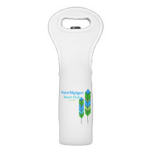 Nipigon Feathers Wine Tote- Blue/Green