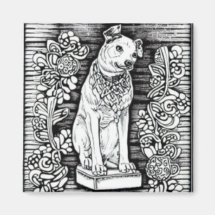 Nipper, The RCA Dog Floral Magnet