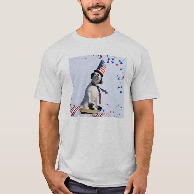 Nipper, The RCa Dog Independence Day T-Shirt (Front)