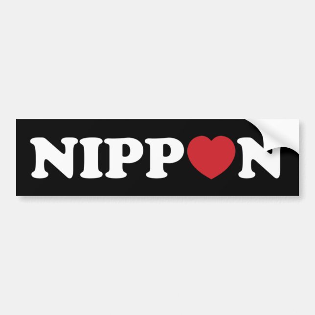 Nippon Love Heart Bumper Sticker (Front)