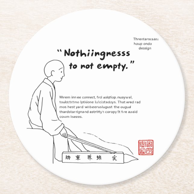 Nippon Sensitivity01 Round Paper Coaster (Front)