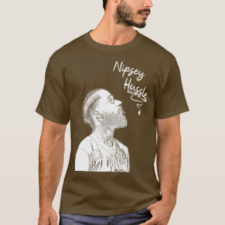 nipsey hussle minimalism in white T-Shirt