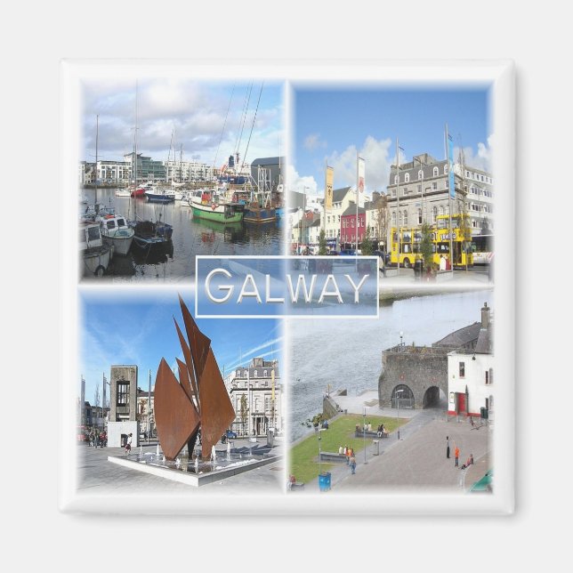 NIR004 GALWAY, Ireland, Fridge Magnet (Front)