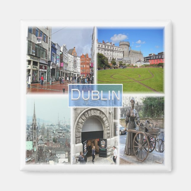 NIR012 DUBLIN, Northern Ireland, Fridge Magnet (Front)