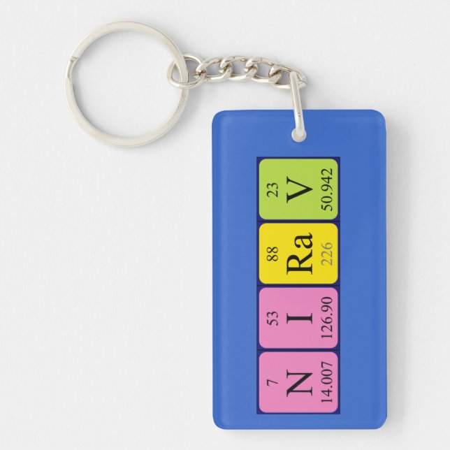 Nirav periodic table name keyring (Front)