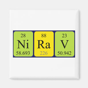 Nirav periodic table name magnet