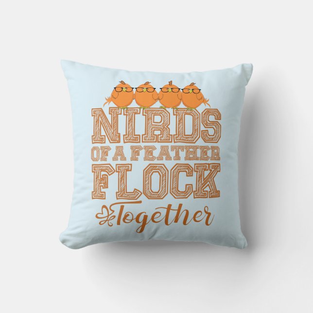 Nirds of a feather cushion (Front)