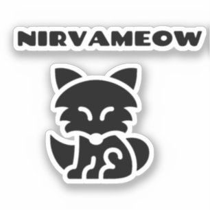NIRVAMEOW, Custom-Cut Vinyl Sticker
