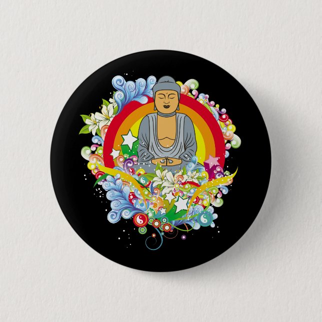 Nirvana Buddha 6 Cm Round Badge (Front)