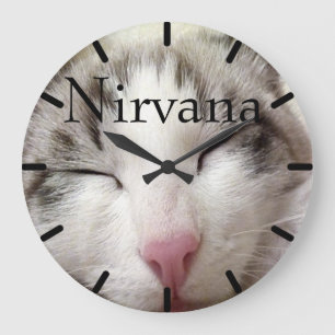 Nirvana Cat Large Clock