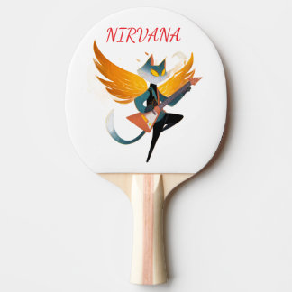 Nirvana Cat with Guitar & Wings – Table Tennis Pad Ping Pong Paddle