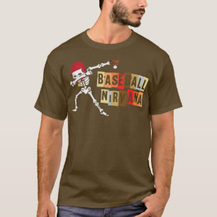 nirvana Dabbing Baseball skeleton  T-Shirt