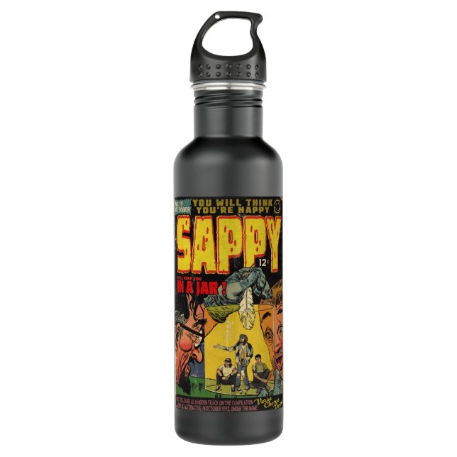 Nirvana - Sappy Comic Book Parody Classic 710 Ml Water Bottle (Front)