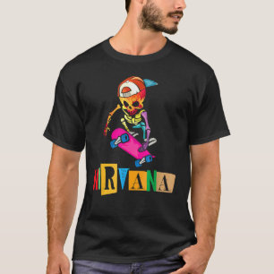Nirvana Skateboard Skelton T-Shirt