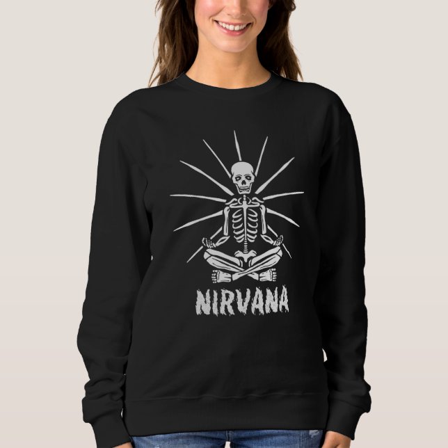 nirvana yoga skeleton sweatshirt (Front)