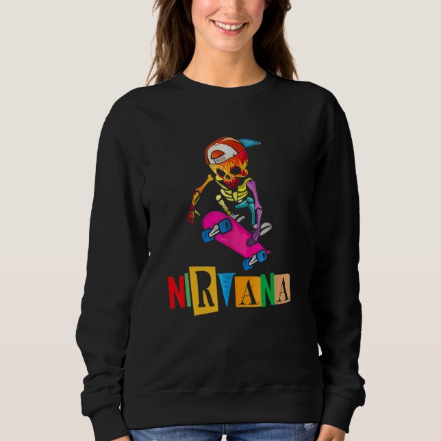 Nirvanas Skateboard Skelton Sweatshirt (Front)