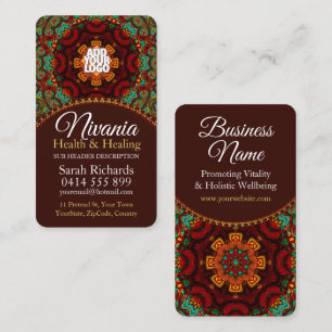 Nirvania Earth Add Your Logo Mandala Wellness Business Card