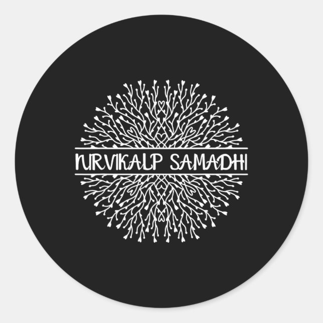 Nirvikalp Samadhi Mandala Sacred Fractal Geometry  Classic Round Sticker (Front)