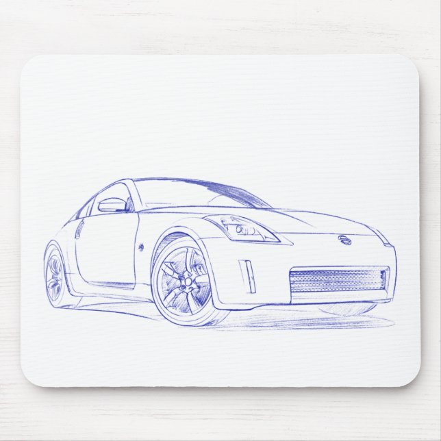 Nis 350Z Sketch Mouse Pad (Front)