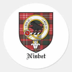 Nisbet Clan Crest Badge Tartan Classic Round Sticker