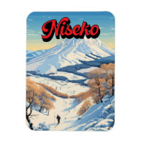 Niseko Hokkaido Japan Winter Travel Art Vintage