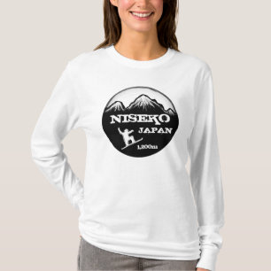 Niseko Japan ladies snowboard art hoodie T-Shirt