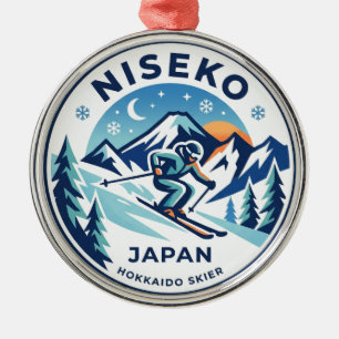 Niseko Japan Metal Tree Decoration
