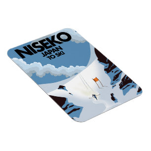 Niseko Japan ski print Magnet