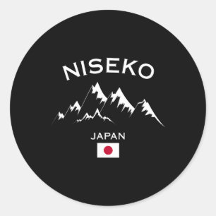Niseko Japan Ski Resort Hokkaido Japanese Mountain Classic Round Sticker
