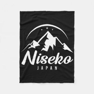 Niseko Japan Ski Resort Skiing Snowboarding  Fleece Blanket