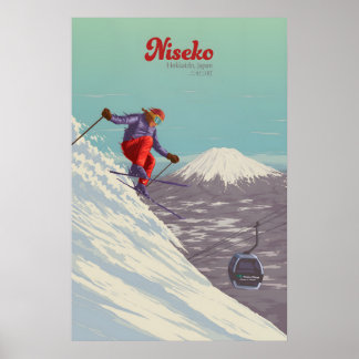 Niseko Japan Ski Resort Travel Poster
