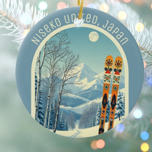Niseko United Japan Hokkaido ski souvenir  Ceramic Tree Decoration