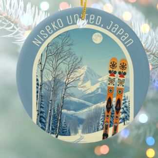 Niseko United Japan Hokkaido ski souvenir Ceramic Tree Decoration