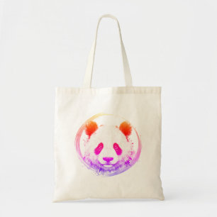 Nishiki Series - Neon Sumi-e Gazing Panda Tote Bag