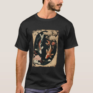 Nishikigoi Koi Carp Fish Japanese Art Japan Cherry T-Shirt